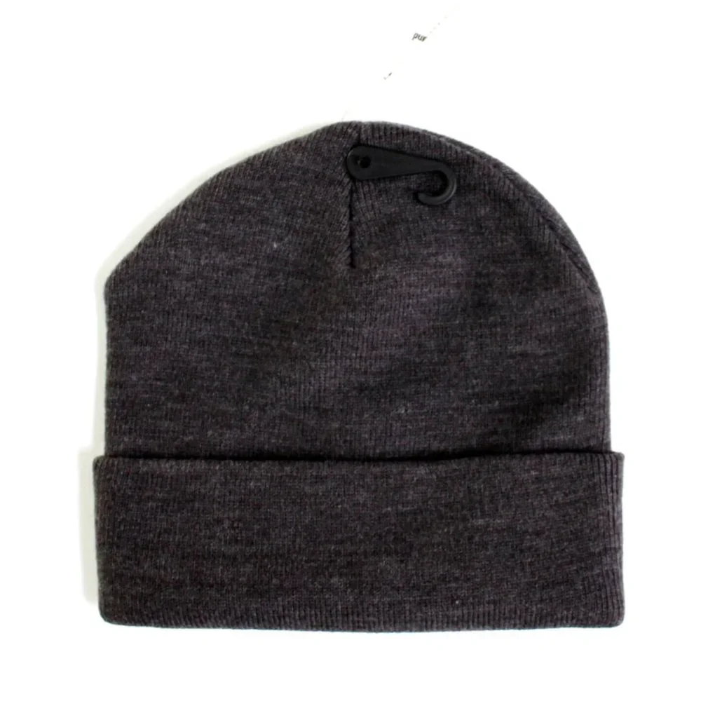 Timberland Men's Gray Knit Cuffed Beanie Hat
